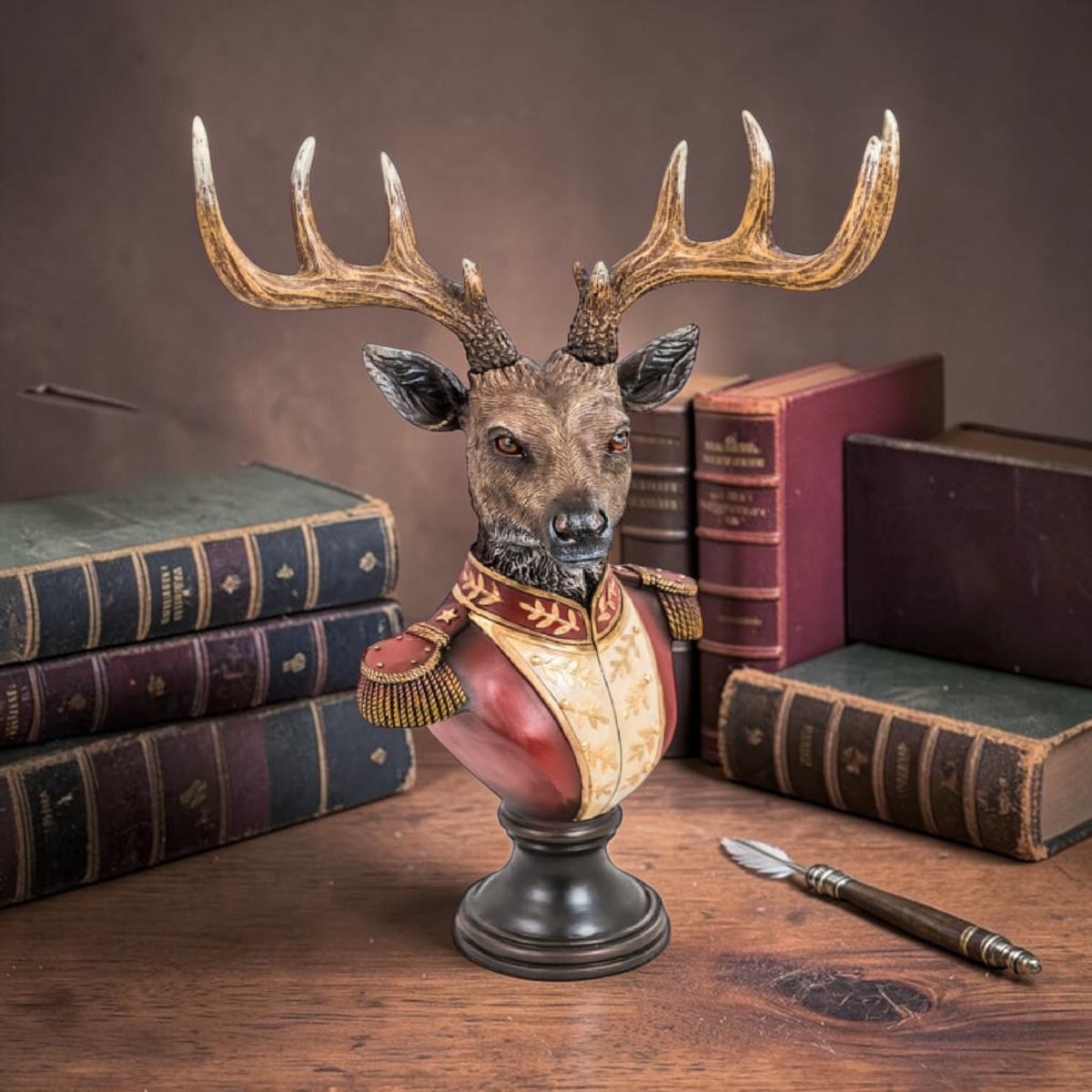 Gentry Stag Bust on round Base - Regal Resin Sculpture | Sign of the times Stoke