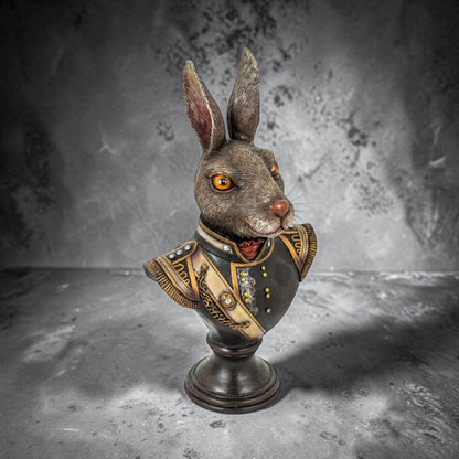 Gentry Rabbit Bust - Exquisite Napoleonic Uniform Decor | Sign of the times Stoke