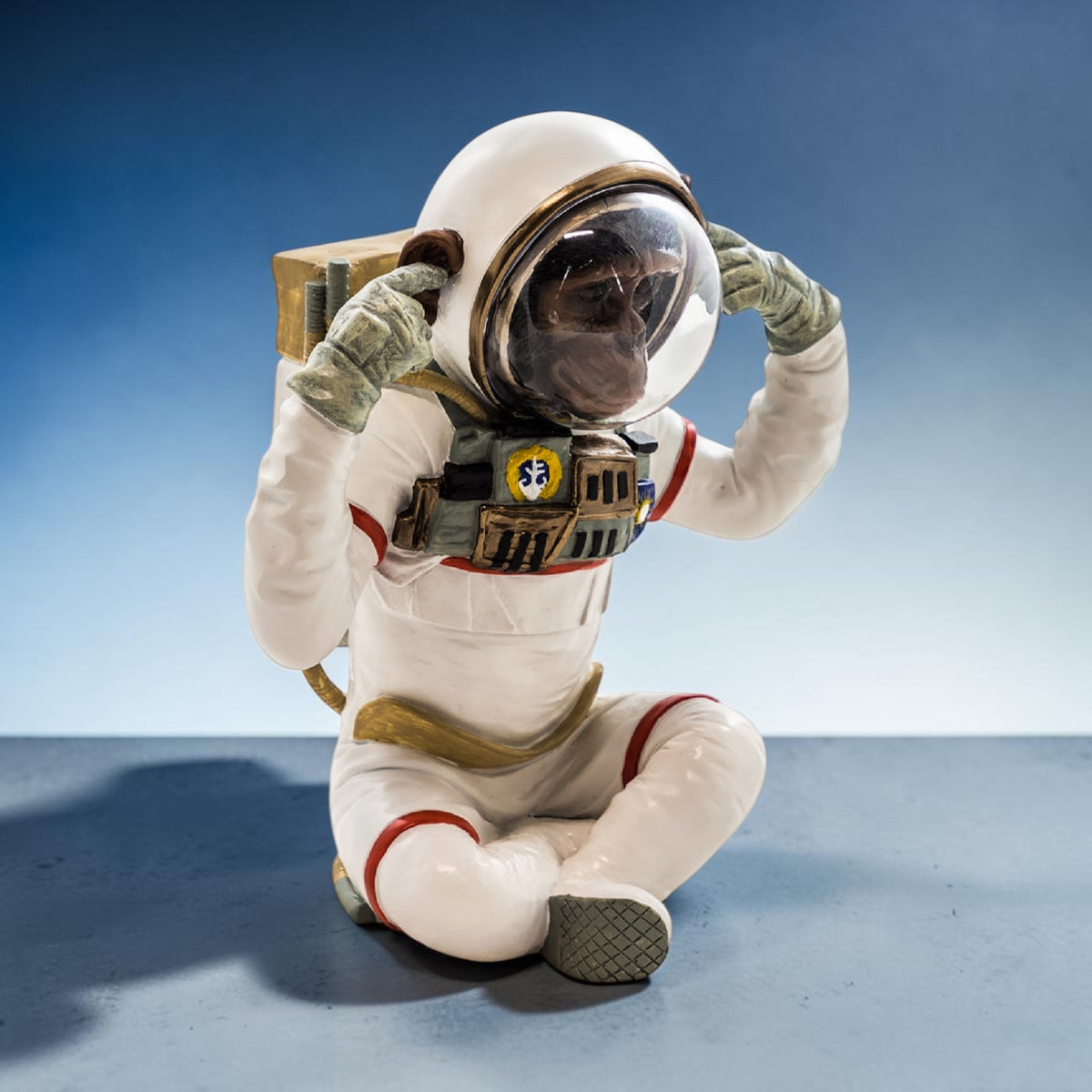 Monkey Astronaut "Hear No Evil" - Quirky Resin Figurine | Sign of the times Stoke