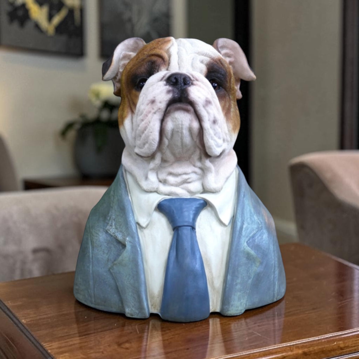 Large Bulldog Bust – Bold & Distinguished Dog Sculpture | Sign of the times Stoke