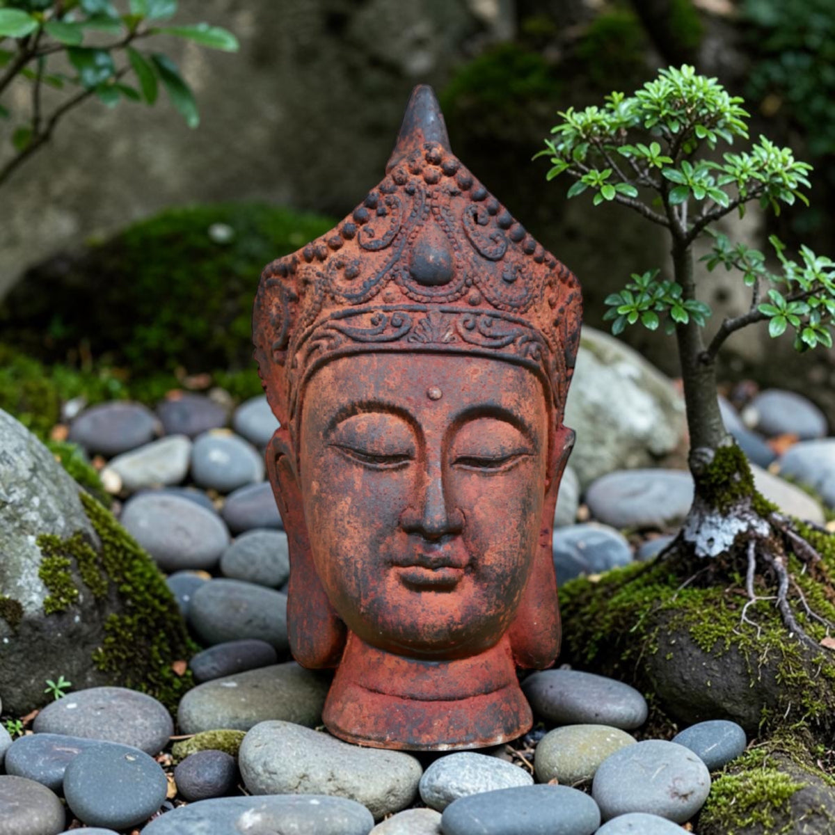 Buddha Head Sculpture – Zen Inspired Decorative Ornament | Sign of the times Stoke