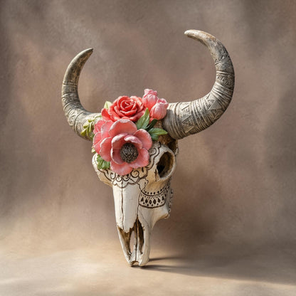 Ram Skull with Flowers – Hand-Painted Statement Wall Décor | Sign of the times Stoke
