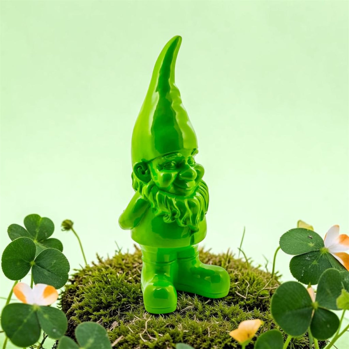 Large Bright Green Standing Gnome – Bold Garden & Home Ornament | Sign of the times Stoke