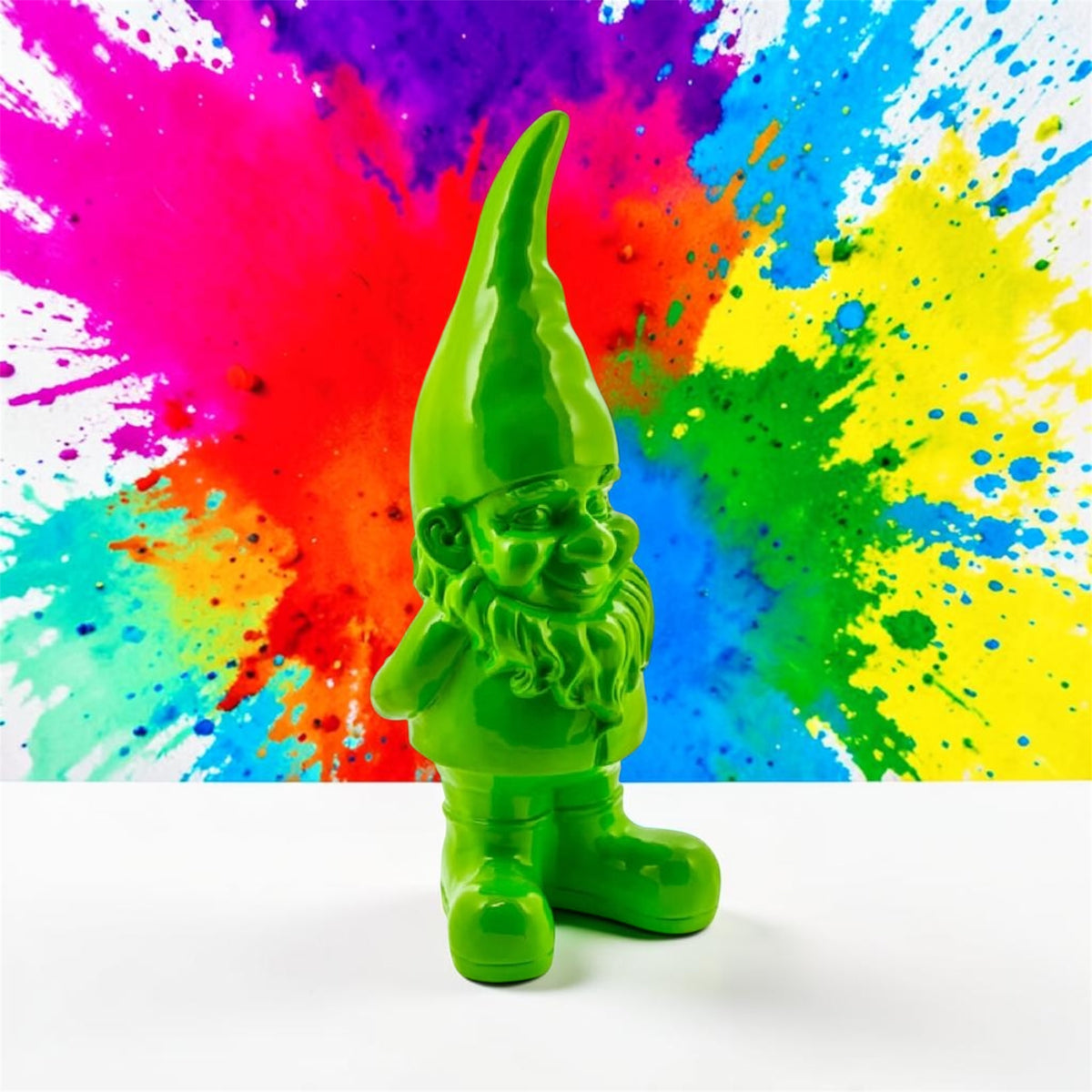 Large Bright Green Standing Gnome – Bold Garden & Home Ornament | Sign of the times Stoke
