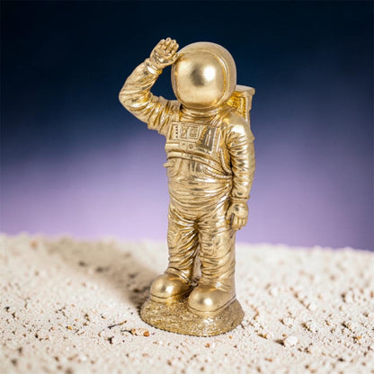 Gold Standing Astronaut – Space-Themed Decorative Sculpture | Sign of the times Stoke