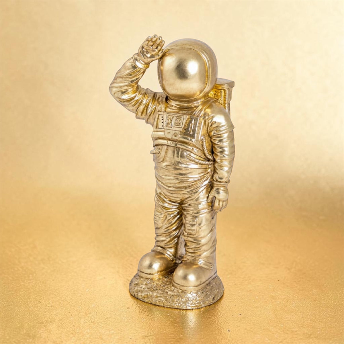 Gold Standing Astronaut – Space-Themed Decorative Sculpture | Sign of the times Stoke
