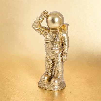 Gold Standing Astronaut – Space-Themed Decorative Sculpture | Sign of the times Stoke