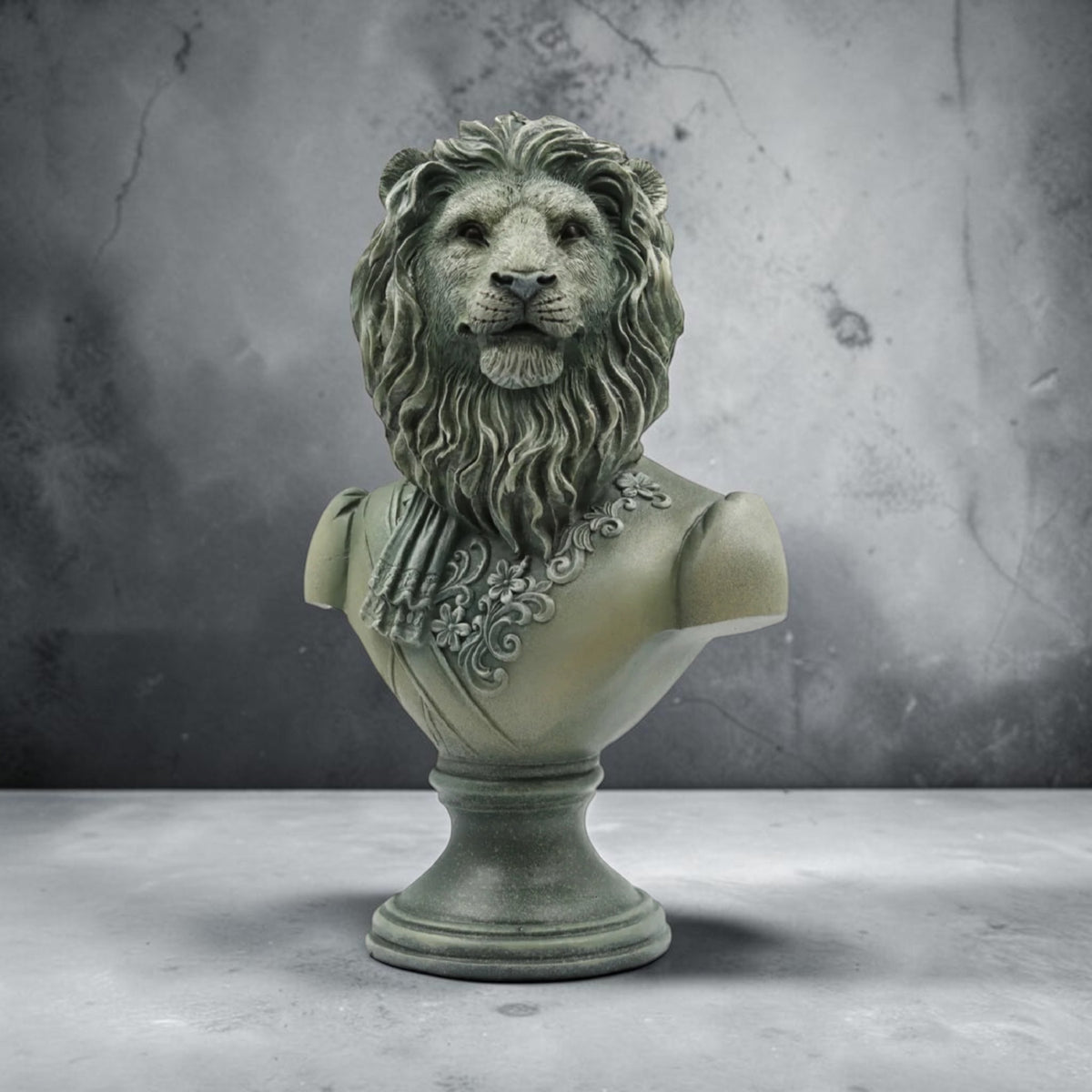 Lion Bust – Resin Animal Sculpture Decorative Ornament | Sign of the times Stoke