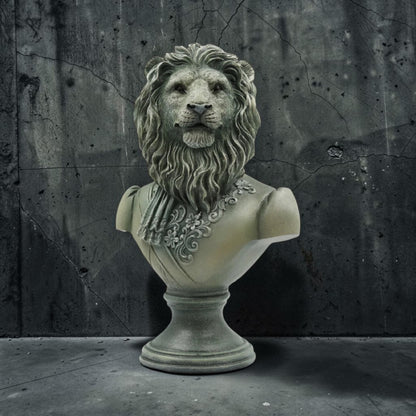 Lion Bust – Resin Animal Sculpture Decorative Ornament | Sign of the times Stoke