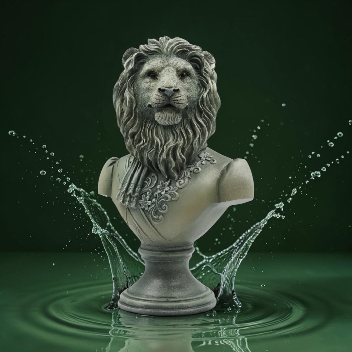 Lion Bust – Resin Animal Sculpture Decorative Ornament | Sign of the times Stoke