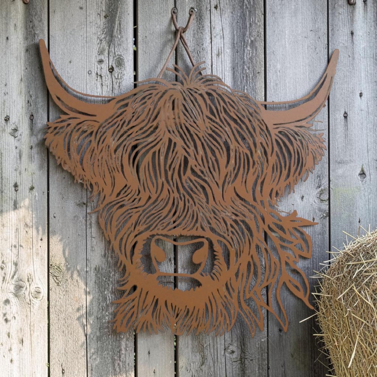 Cow Head Wall Decoration – Rustic Animal Wall Sculpture | Sign of the times Stoke