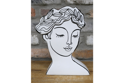 Monochrome Lady Vase - Elegant Ceramic Decor for Modern Interiors | Sign of the times Stoke