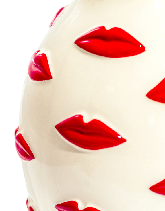 Large Red Multi-Lip Vase - Stunning Ceramic Decorative Vase | Sign of the times Stoke