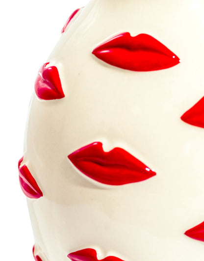 Large Red Multi-Lip Vase - Stunning Ceramic Decorative Vase | Sign of the times Stoke