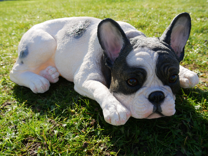 Laying Frenchie Dog Ornament - Adorable Resin Figurine | Sign of the times Stoke