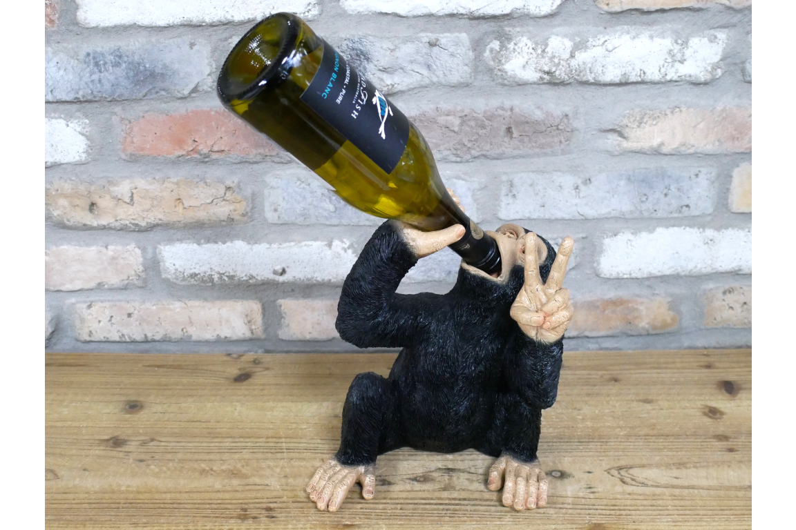 Monkey Bottle Holder – Peace Sign Resin Wine Bottle Holder | Sign of the times Stoke