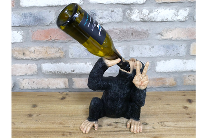 Monkey Bottle Holder – Peace Sign Resin Wine Bottle Holder | Sign of the times Stoke