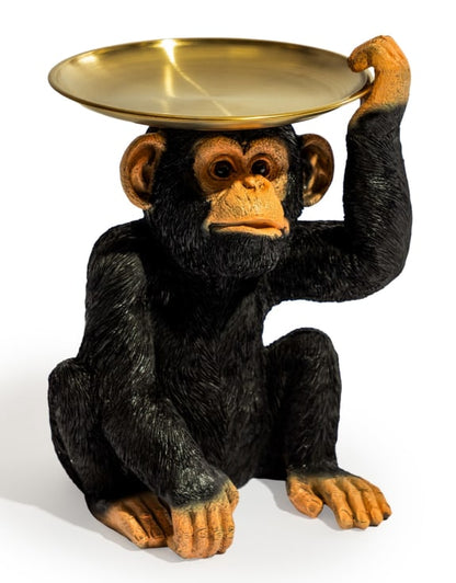 Monkey Holding Gold Tray – Playful & Functional Decorative Table Piece | Sign of the times Stoke