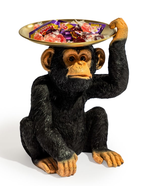 Monkey Holding Gold Tray – Playful & Functional Decorative Table Piece | Sign of the times Stoke