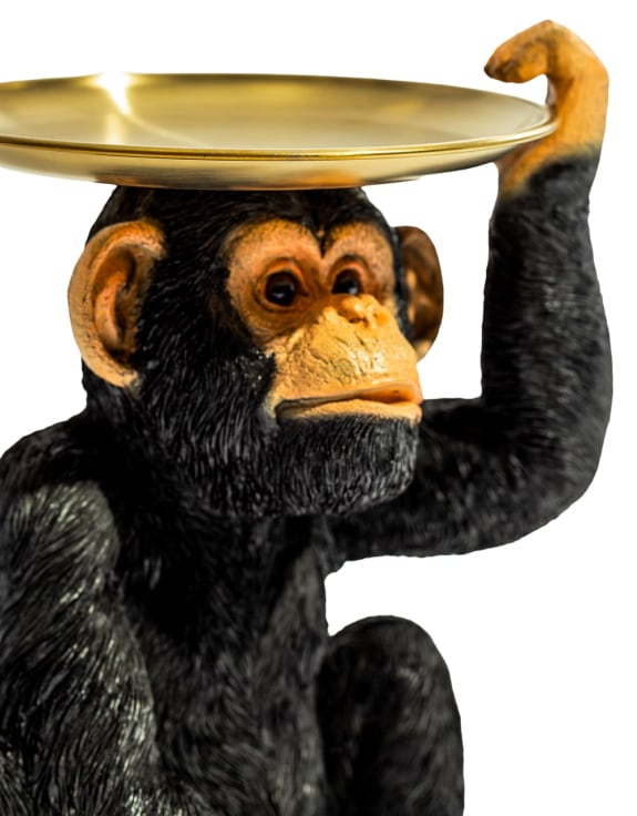 Monkey Holding Gold Tray – Playful & Functional Decorative Table Piece | Sign of the times Stoke
