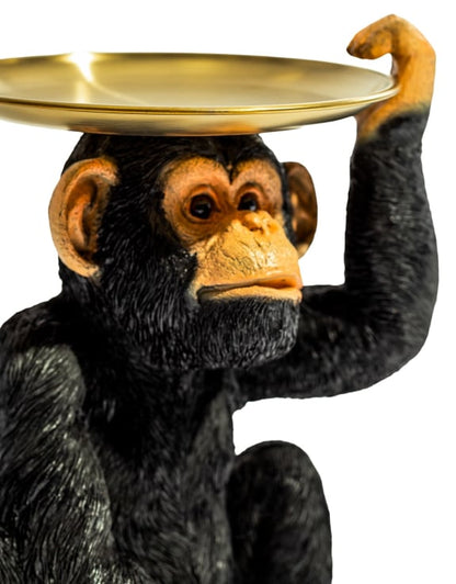 Monkey Holding Gold Tray – Playful & Functional Decorative Table Piece | Sign of the times Stoke