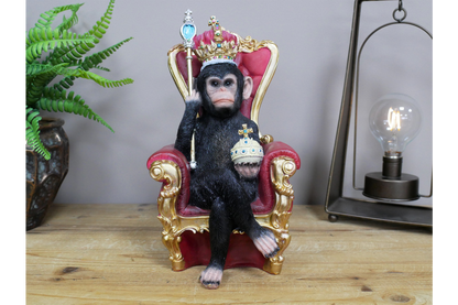 King of the Jungle Monkey – Regal Animal Figurine | Sign of the times Stoke