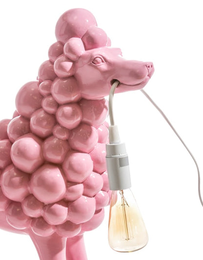 Standing Pink Poodle Lamp - Eye-Catching Resin Lamp | Sign of the times Stoke