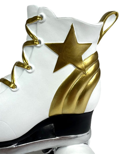 Retro Roller Skate Vase – White, Gold & Black Statement Décor | Sign of the times Stoke