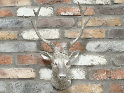 Silver Stag Head – Elegant Animal Wall Mount Decor | Sign of the times Stoke