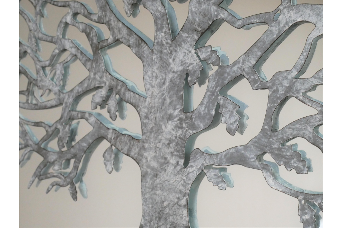 Silver/Grey Tree of Life Mirror - Elegant Metal and Glass Wall Decor | Sign of the times Stoke