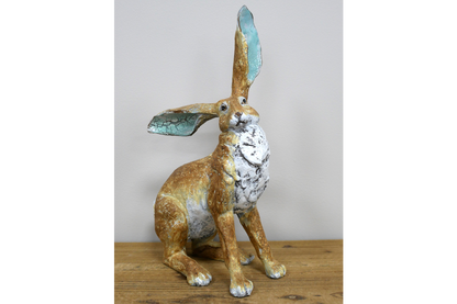 Sitting Hare Sculpture – Delightful Resin Hare Ornament | Sign of the times Stoke