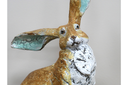 Sitting Hare Sculpture – Delightful Resin Hare Ornament | Sign of the times Stoke