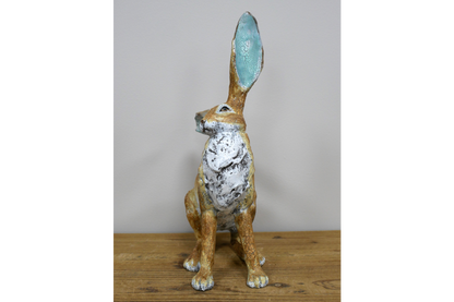 Sitting Hare Sculpture – Delightful Resin Hare Ornament | Sign of the times Stoke