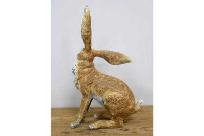 Sitting Hare Sculpture – Delightful Resin Hare Ornament | Sign of the times Stoke