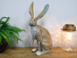 Small Sitting Hare Sculpture – Delightful Resin Hare Ornament | Sign of the times Stoke