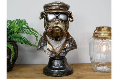 Smoking Dog Bust | Quirky & Sophisticated Canine Sculpture | Sign of the times Stoke