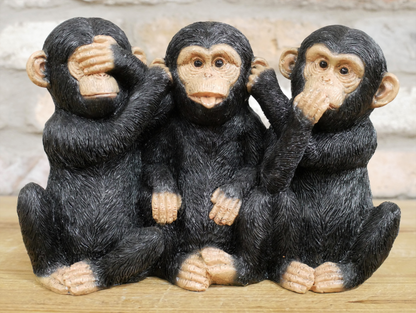 Three Monkeys – Hear No, See No, Speak No Evil Ornament | Sign of the times Stoke