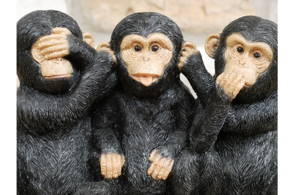 Three Monkeys – Hear No, See No, Speak No Evil Ornament | Sign of the times Stoke