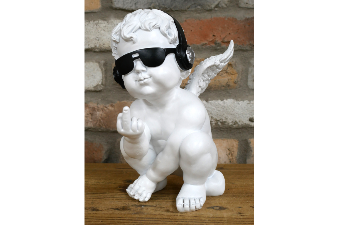 Up Yours Cherub – Cheeky Resin Cherub Statue | Sign of the times Stoke