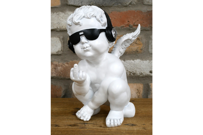 Up Yours Cherub – Cheeky Resin Cherub Statue | Sign of the times Stoke
