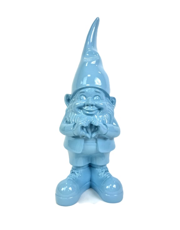 Medium Bright Blue "Heart Hands" Gnome Figure – Whimsical and Loving Decor | Sign of the times Stoke