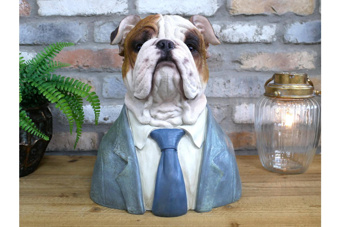 Large Bulldog Bust – Bold & Distinguished Dog Sculpture | Sign of the times Stoke