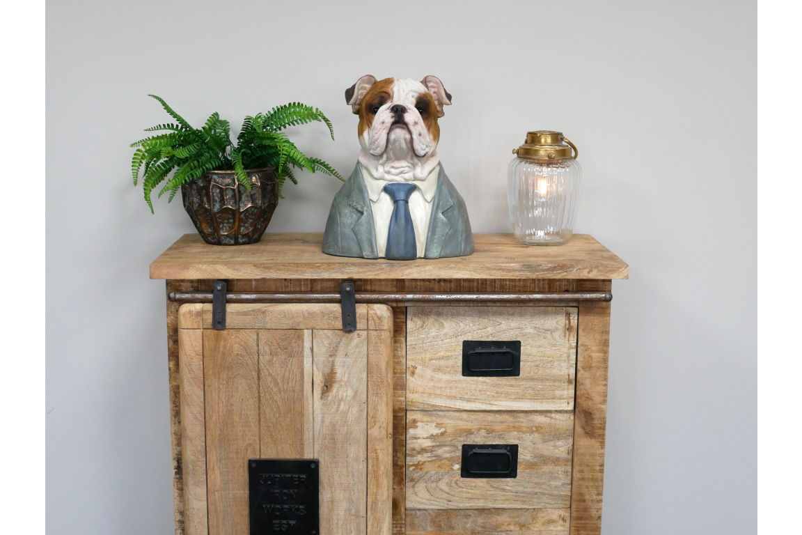 Large Bulldog Bust – Bold & Distinguished Dog Sculpture | Sign of the times Stoke