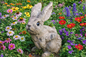 Wood Effect Bunny - Charming Resin Figurine | Sign of the times Stoke
