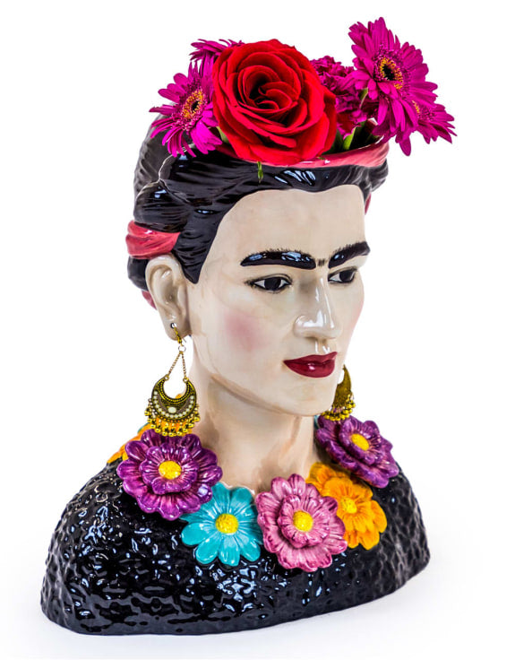 Ceramic Mexicana Bust Vase | Bold & Colorful Statement Décor | Sign of the times Stoke