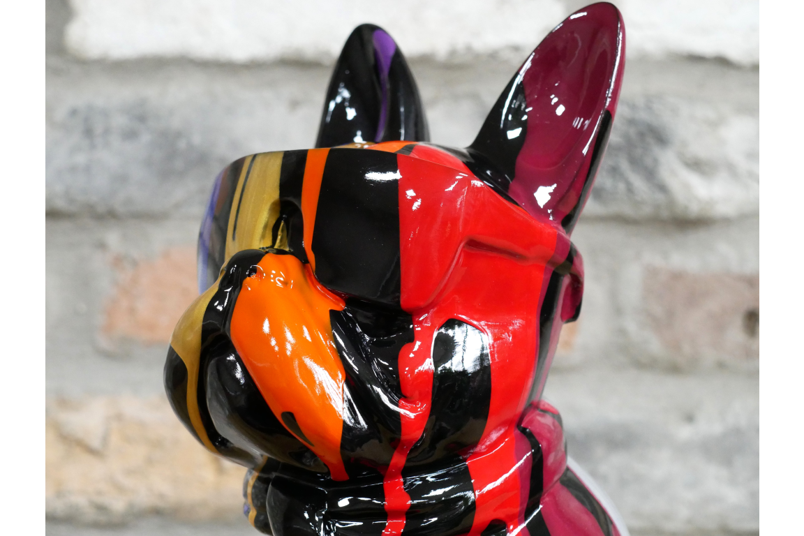 Multi-Colour Dog with Sunglasses – Funky Decorative Dog Sculpture | Sign of the times Stoke