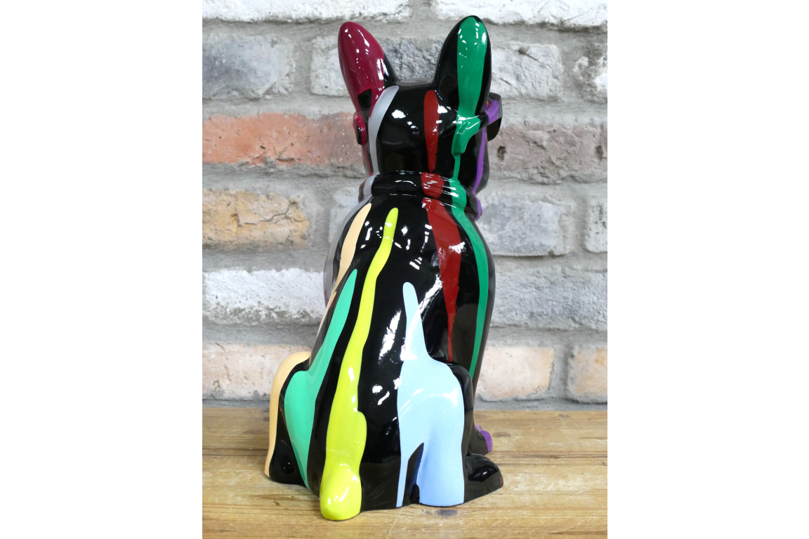 Multi-Colour Dog with Sunglasses – Funky Decorative Dog Sculpture | Sign of the times Stoke
