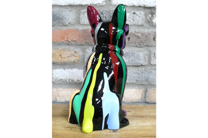 Multi-Colour Dog with Sunglasses – Funky Decorative Dog Sculpture | Sign of the times Stoke