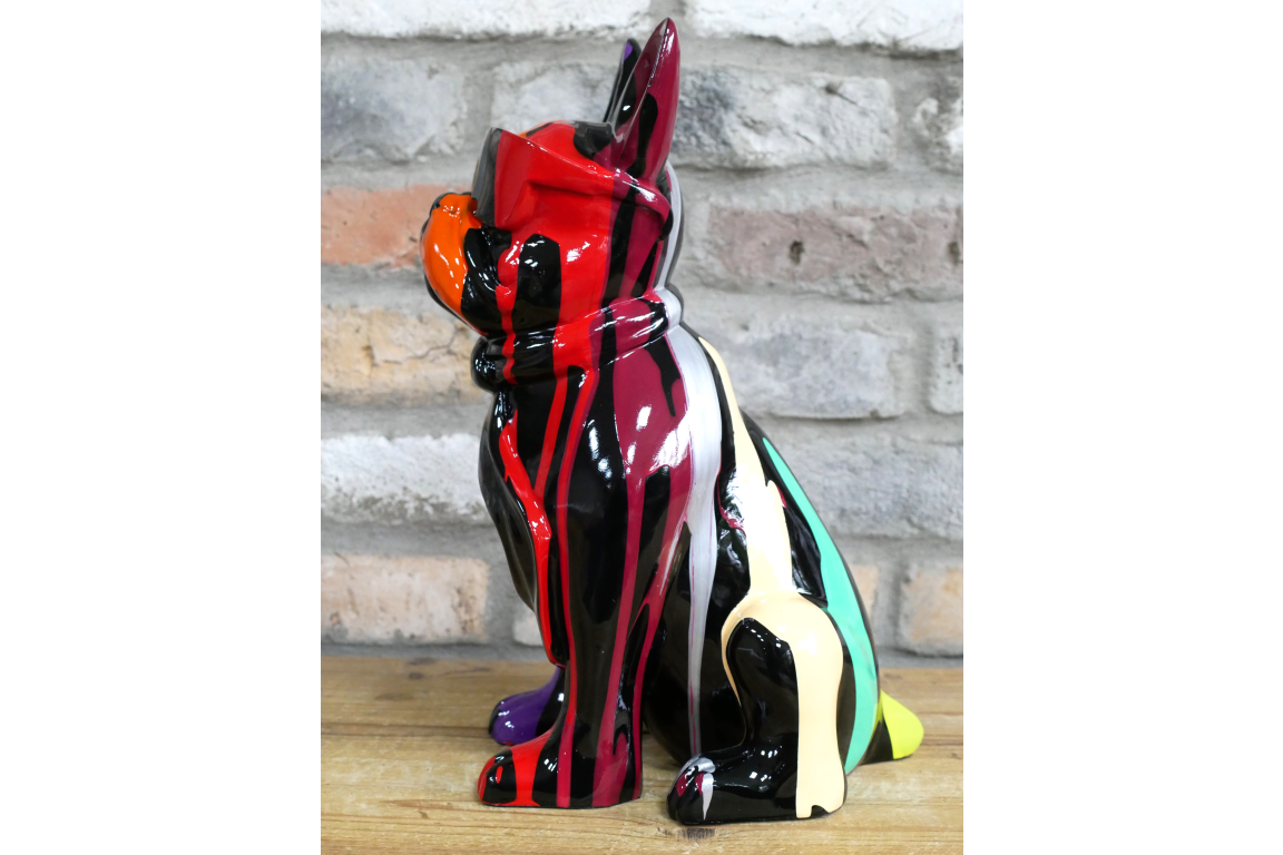 Multi-Colour Dog with Sunglasses – Funky Decorative Dog Sculpture | Sign of the times Stoke