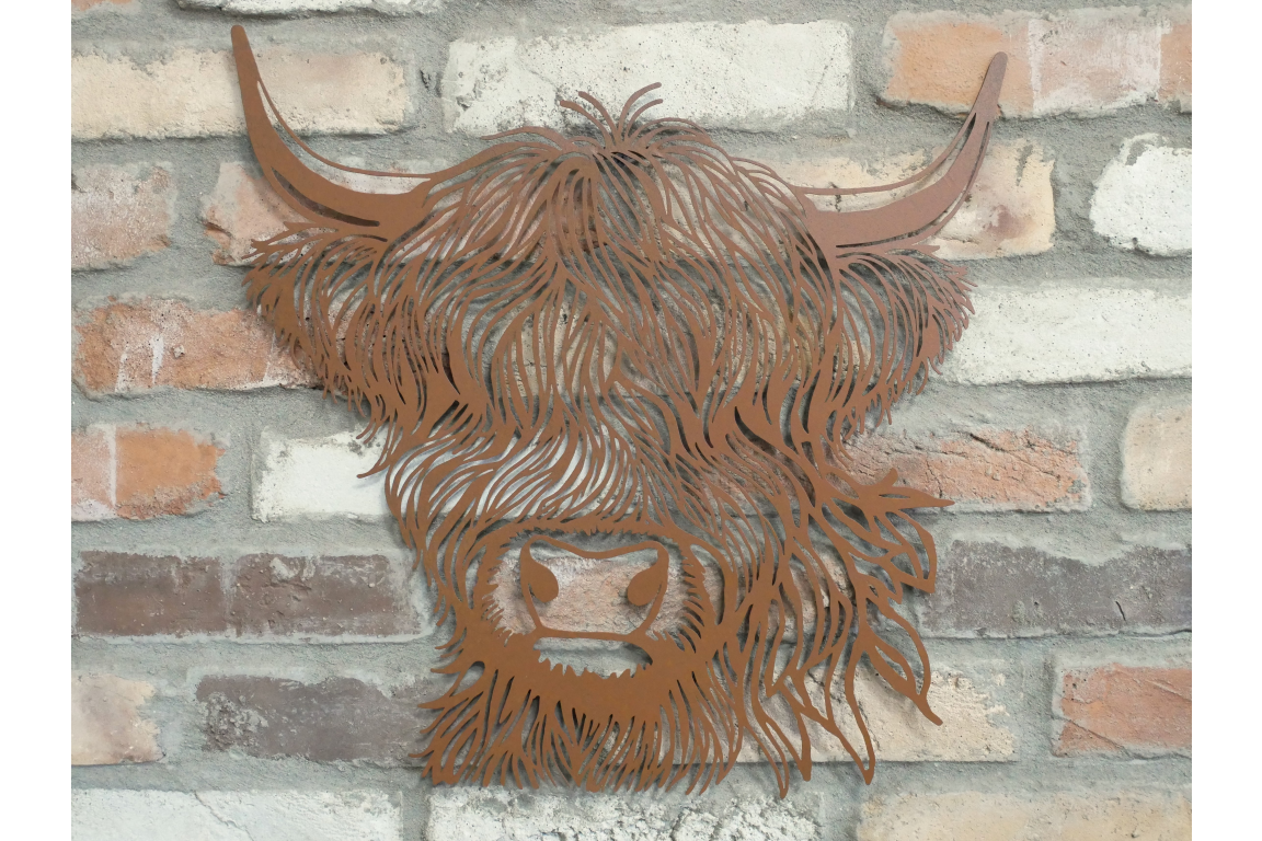Cow Head Wall Decoration – Rustic Animal Wall Sculpture | Sign of the times Stoke